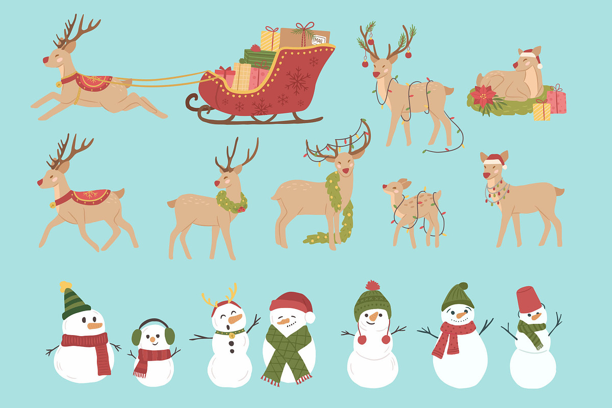 Holiday Santa Village Illustrations, a Background Graphic by CreativeChristiana (Photo 7 of 15)