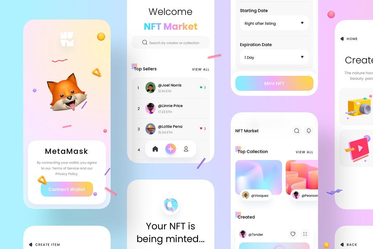 NFT Market UI Kit, an UI Kit Template by UrLabs (Photo 5 of 8)