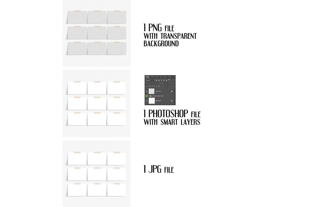4x6 card set mockup, a Print Template by Dorado Stock