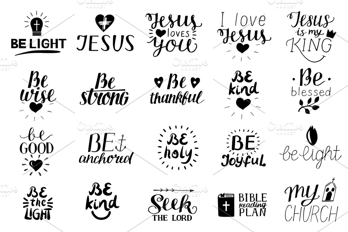 120 CHRISTIAN QUOTES, an Illustration by Ola-la-la (Photo 7 of 15)