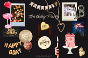 Birthday Party Collage Elements, an Object Graphic by Anzhelika (Thumbnail 1 of 10)