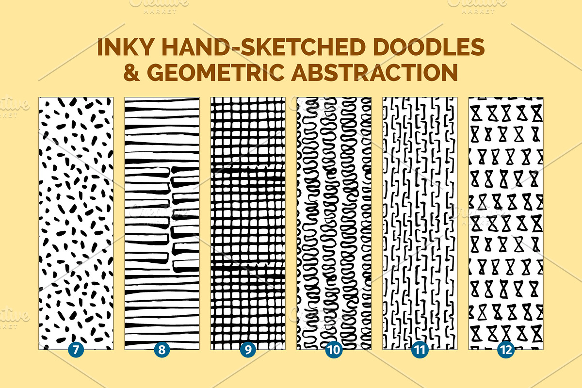 Hand Drawn Ink Patterns, a Pattern Graphic by 35lab (Photo 3 of 9)