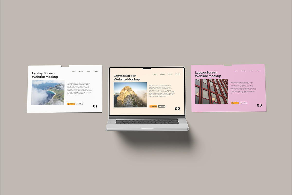 Laptop Screen Presentation Mockup, a Device Mockup by rizalamora (Photo 6 of 11)