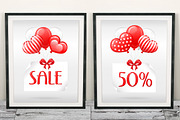 SET / 5 / SALE with Red balloons, an Invitation Template by Nadin_Lebedeva (Thumbnail 5 of 5)