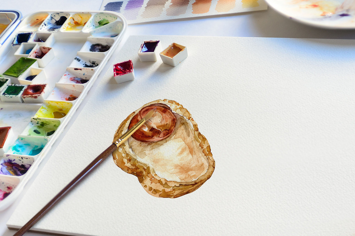Watercolor Peanut Vector Set, a Pattern Graphic by Deckar_art (Photo 2 of 3)