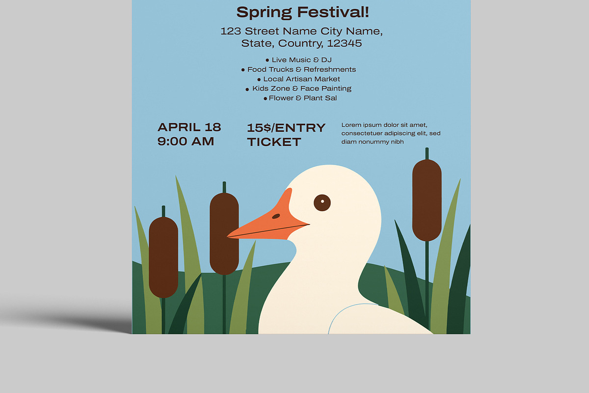 Spring Fest Flyer Template, a Flyer Template by MightyDesign (Photo 5 of 8)