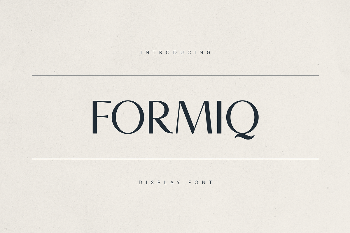 Formiq - elegant display font, a Serif Font by Only Fonts (Photo 1 of 11)