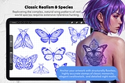 Moth & Butterfly Tattoo Stamps, a Brush Add-On by Selentaori Studio (Thumbnail 6 of 9)