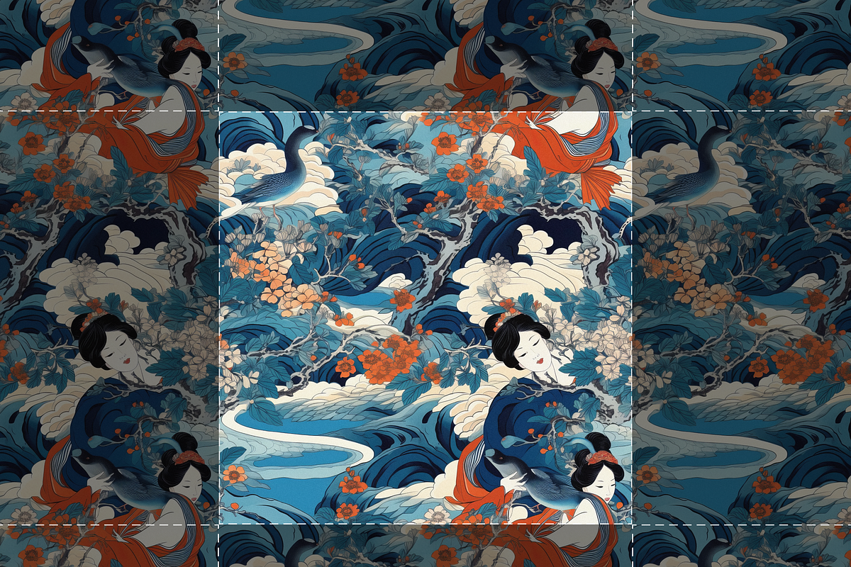 Kyoto Dreams Seamless Pattern Pack, a Pattern Graphic by PrintyleStudio (Photo 3 of 6)