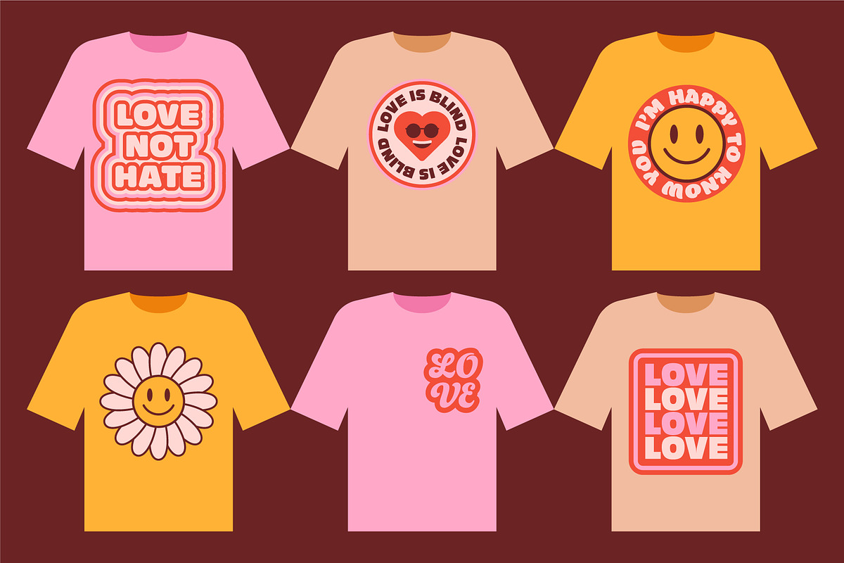 LOVE RETRO STICKERS, a Decorative Illustration by Mark Skitsky (Photo 4 of 5)