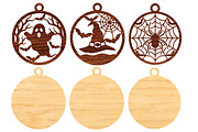 Halloween Ornaments Laser Cut SVG, an Object Graphic by DreamCafeArt (Thumbnail 6 of 9)