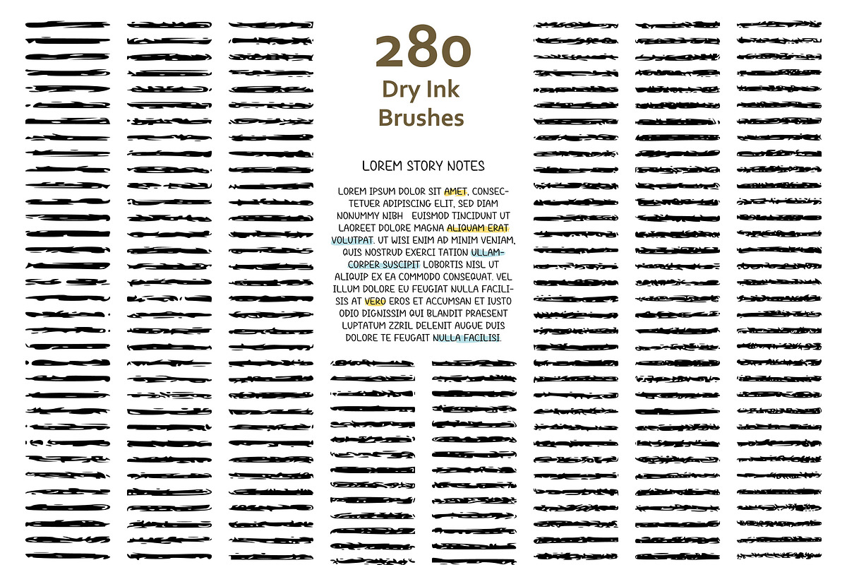AI Dry Ink + Handwriting Brushes, a Brush Add-On by 103cia (Photo 1 of 3)