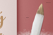 A4 Notebook Mockup Set (square holes, a Stationery Template by creatsy5 (Thumbnail 10 of 14)