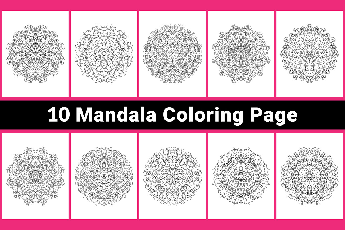 Mandala Coloring Page, an Illustration by mirajeee