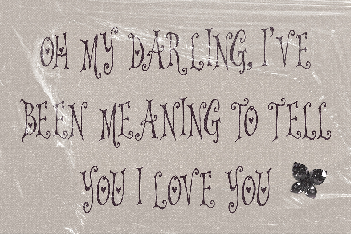 Crooked Darling Heart Display Font, a Handwritten Font by The October Creative (Photo 6 of 8)