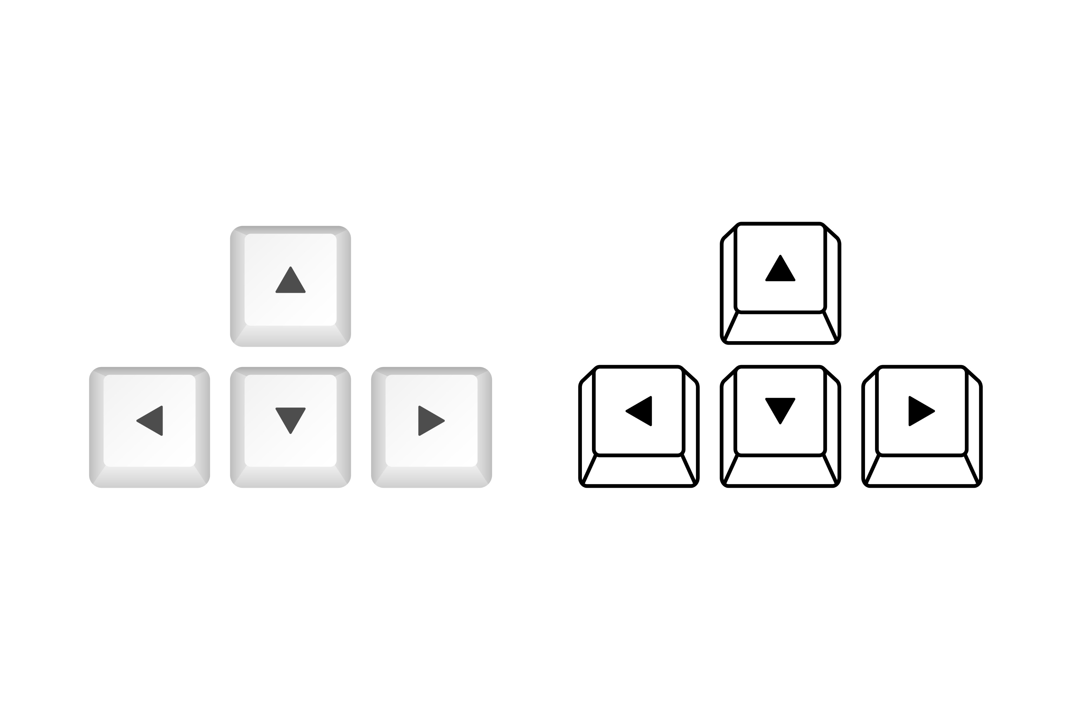 Arrows computer keyboard buttons, a Technology Illustration by DG-Market