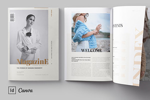 Magazine Template | Canva & InDesign, a Brochure Template by HiveArts