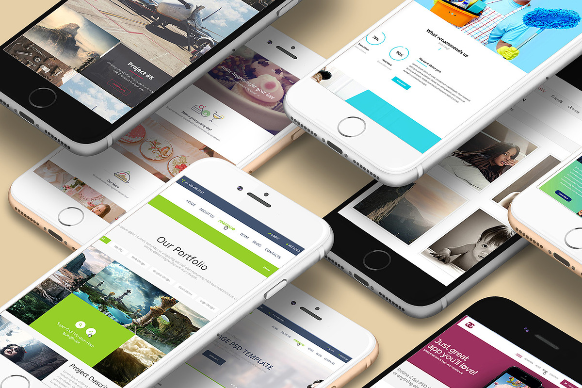 3D iPhone Presentation Mock-Up 03, an iPhone Mockup by Graphicsworld125 (Photo 1 of 9)