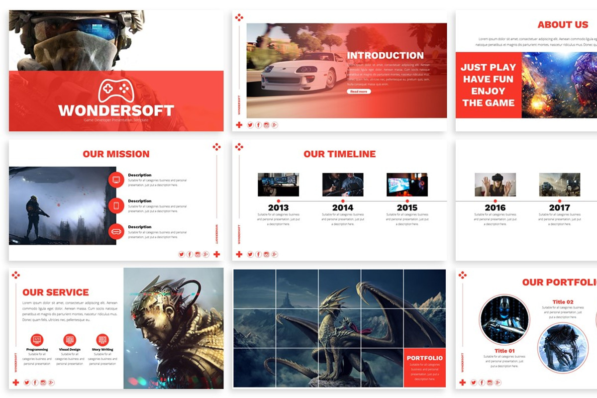 Wondersoft - Gaming Keynote Template, a Presentation Template by ...