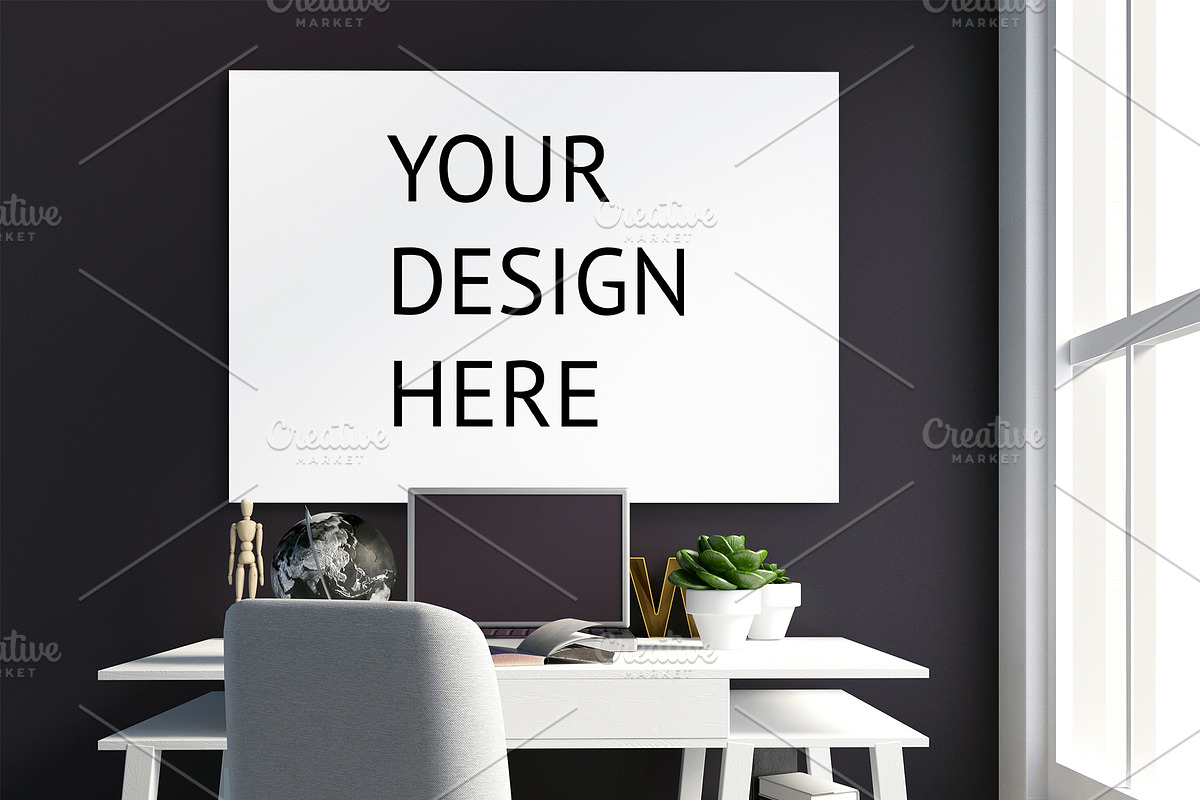 10 workplace poster mock up, a Print Template by ChromiumHeart (Photo 10 of 11)