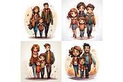 Prompt Faimly Clipart, a Decorative Illustration by Creative design (Thumbnail 2 of 7)
