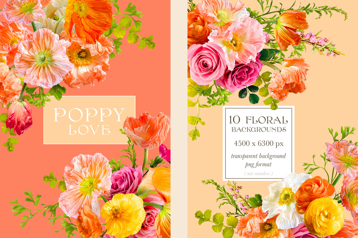 Poppy Love Floral Clip Art, an Object Graphic by Eclectic Anthology (Photo 5 of 18)