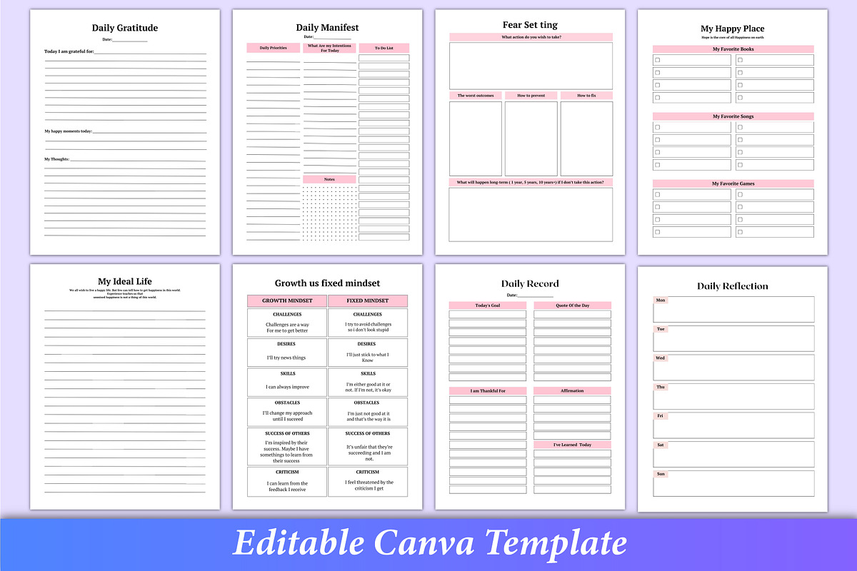 Ultimate ADHD Self-Care Planner, a Stationery Template by Mustafiz (Photo 3 of 8)