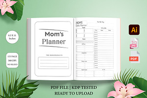 Editable Mom's Planner KDP