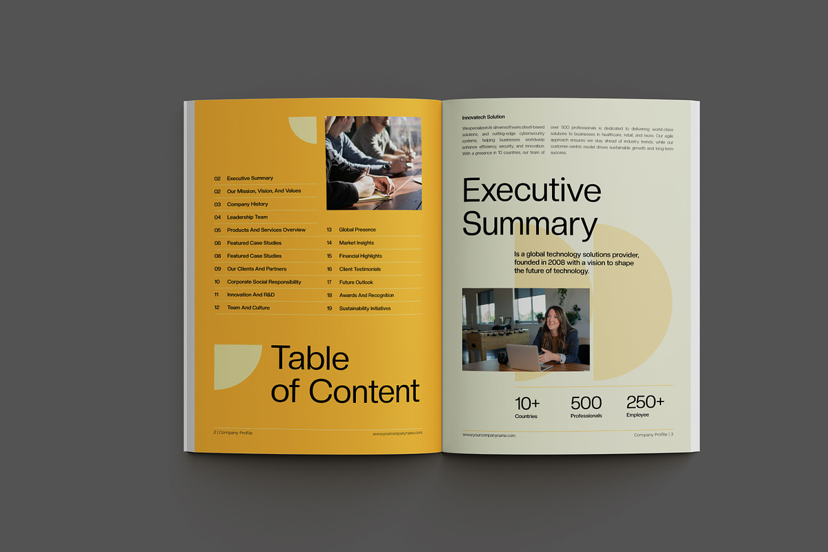 Yellow Modern Company Profile, a Brochure Template by Neermana (Photo 7 of 11)