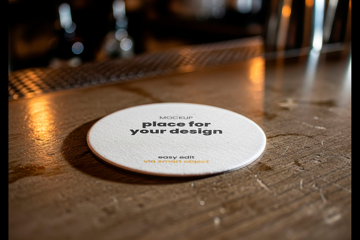Multipurpose Set of Coasters Mockups, a Mockup by Luuqas Design (Photo 6 of 6)