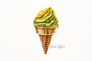 Hyperrealistic Watercolor Ice Cream, an Object Illustration by New-School-Wave (Thumbnail 3 of 5)