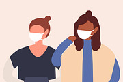 People wearing face masks, a Healthcare Illustration by Good Studio (Thumbnail 5 of 5)
