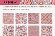 Bohemian Purple & Pink Patterns, a Pattern Graphic by Maishop (Thumbnail 4 of 4)