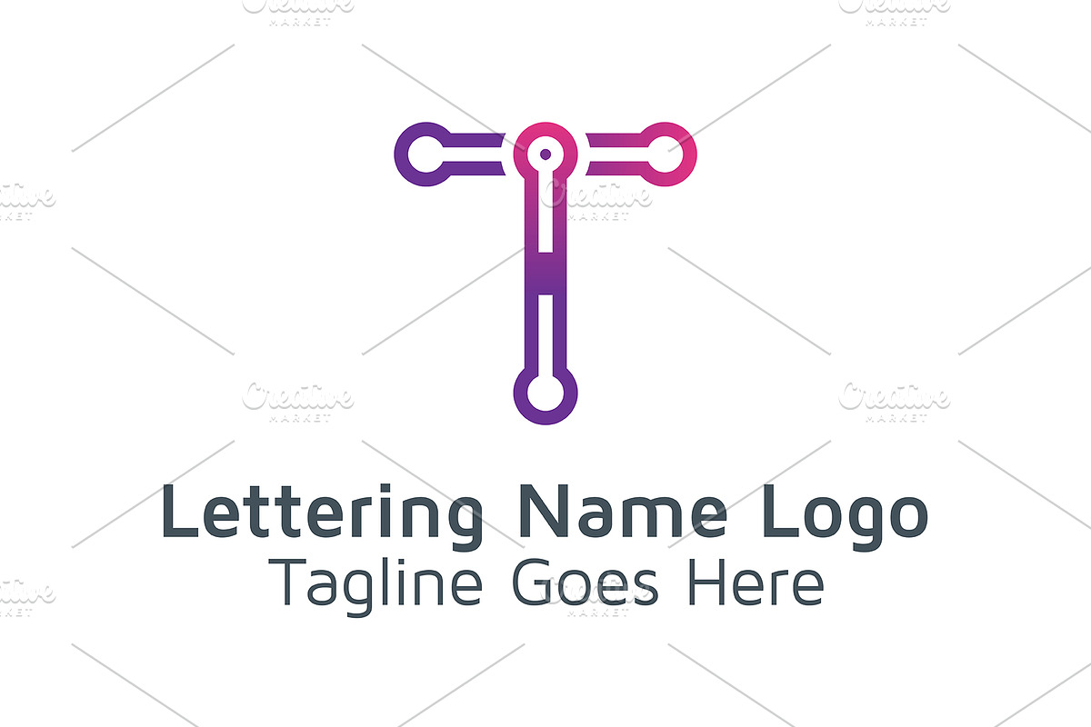 20 Logo Lettering T Template Bundle, a Branding & Logo Template by Acongraphic (Photo 13 of 21)