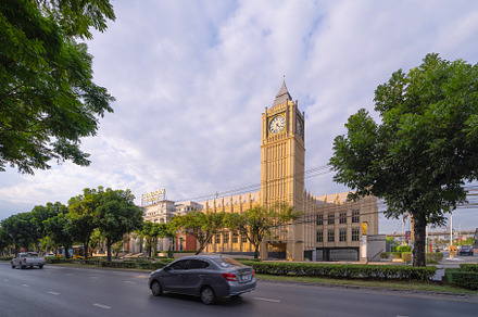 Big Ben, London Street in Bangkok City, Thailand in English conc, a Photo by Tampatra