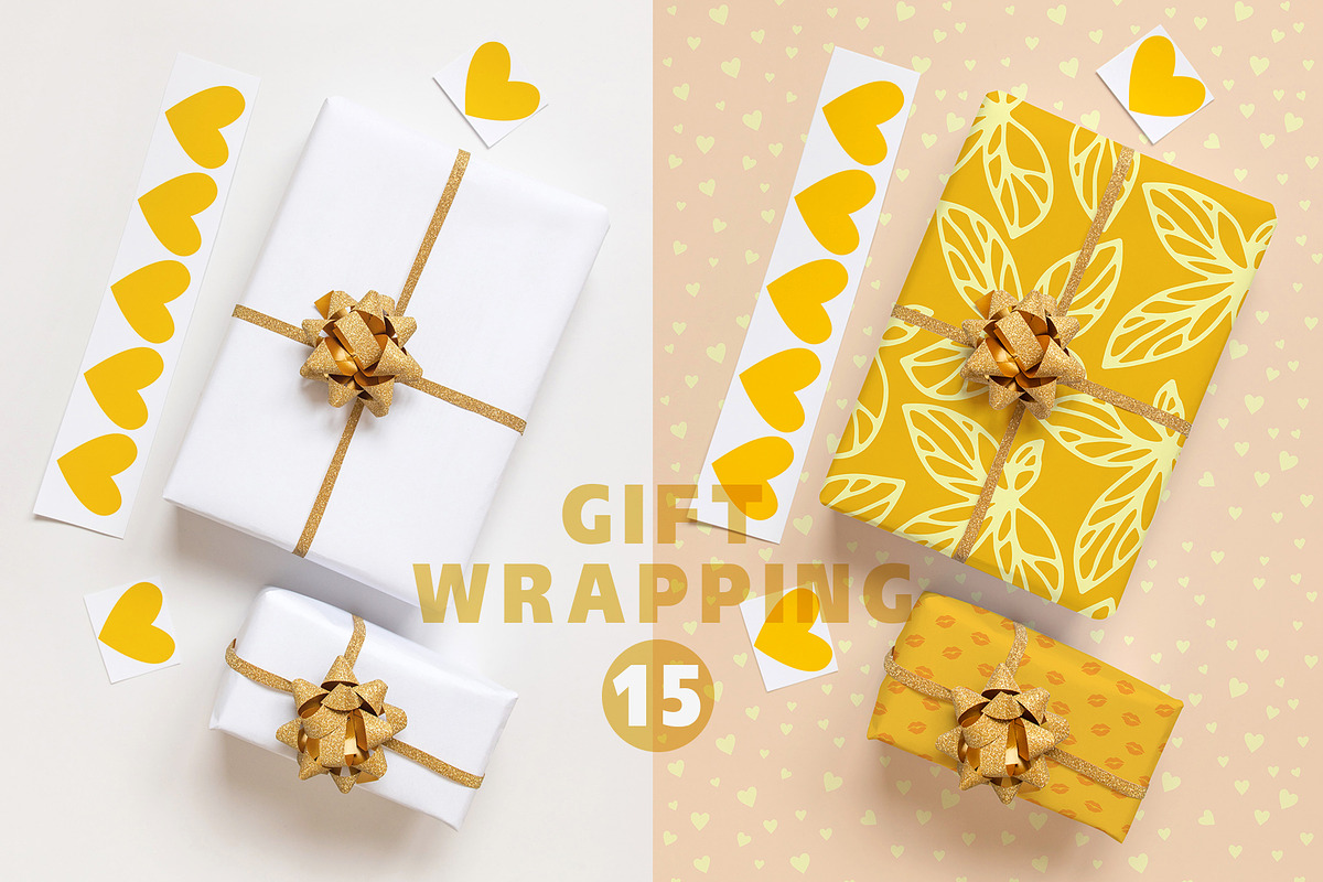 GIFT WRAP MOCKUPS PSD Layered, a Packaging Mockup by bazarova (Photo 1 of 20)