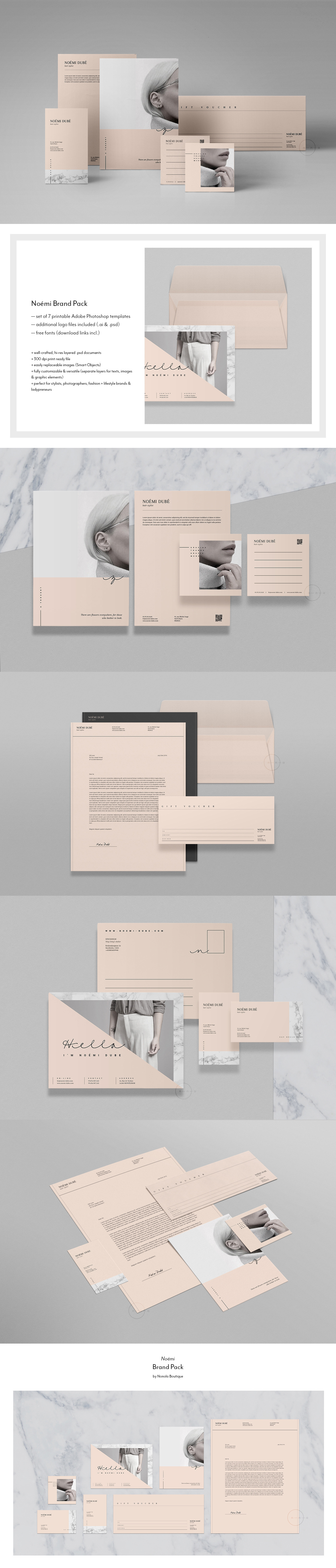 Brand Stationery Pack &acirc; No&Atilde;mi by Nonola  Creative Market