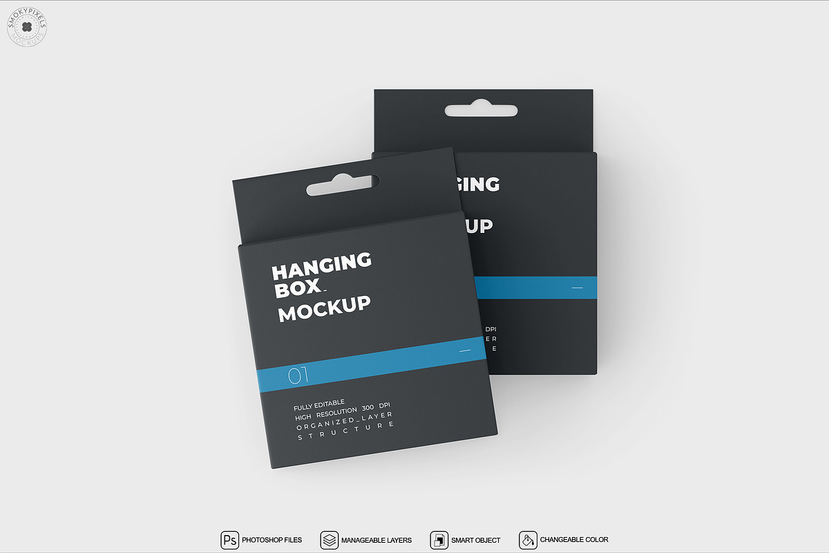 Hanging Box Mockup – High-Res PSD, a Packaging Mockup by SmokyPixels (Photo 4 of 5)
