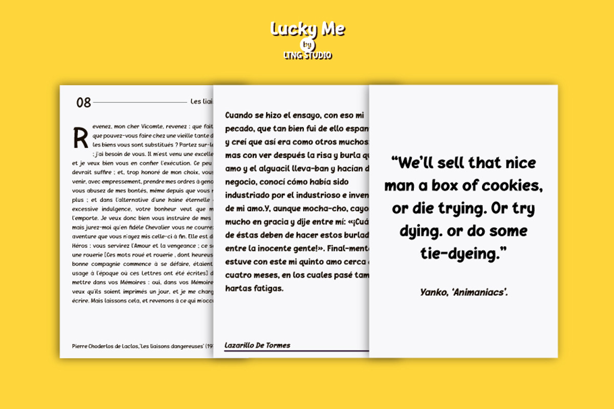 Lucky Me 90s Display Font, a Handwritten Font by LTNG STUDIO (Photo 5 of 9)