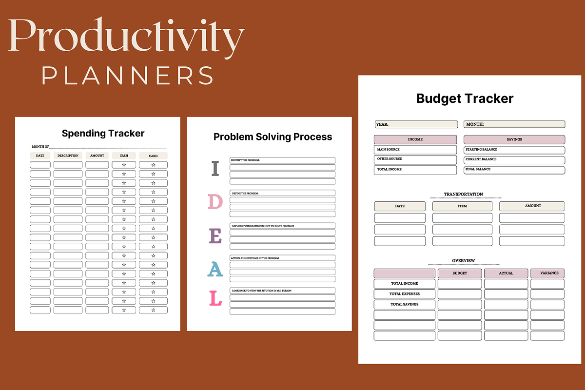 Productivity Planner - 65-Pages, a Stationery Template by Local Marketing Templates (Photo 6 of 7)