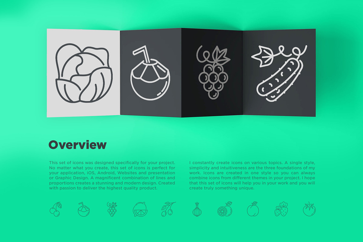 Organic | 25 Thin Line Icons, an Outline Icon by Alex Blogoodf (Photo 3 of 15)