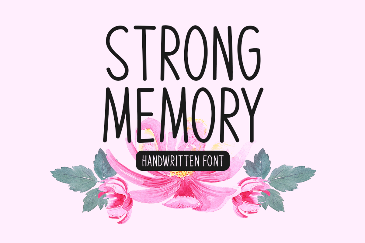 Strong Memory Typeface, a Handwritten Font by Seemly Fonts