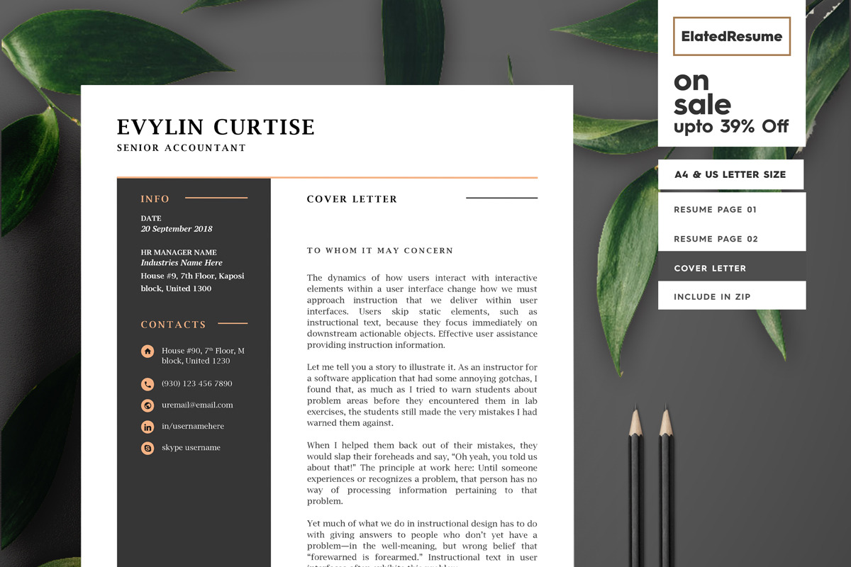 Word Resume & Cover Letter Template, a Resume Template by Axpand (Photo 3 of 5)