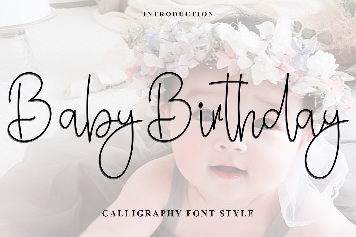 Baby Birthday, a Handwritten Font by FreshTypeINK (Photo 1 of 8)