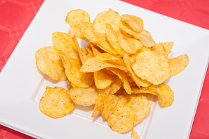 Potato chips featuring chip, chips, and contents
