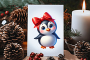 Cute Animal Christmas Clipart Bundle, an Illustration by Dream Creation (Thumbnail 6 of 7)