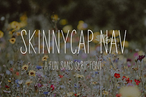 SkinnyCap Nav | Sans Serif Font