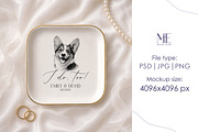 Jewelry Square Ring Dish Mockup, a Merchandise Mockup by Mie Mockup Studio (Thumbnail 4 of 7)