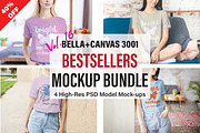 Bella Canvas 3001 Mockup Bundle, a Shirt Mockup by BrightMockups (Thumbnail 1 of 5)