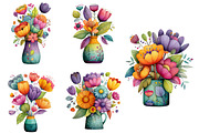 Quirky Vase of Flowers Clip Art, an Illustration by Designworld (Thumbnail 3 of 5)